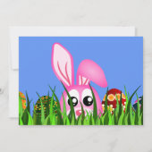 Niedlich Ostern Bunny & Egg im Gras Egg Hunt lädt Einladung (Rückseite)