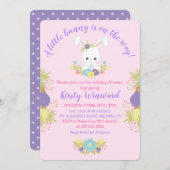 Niedlich Ostern Bunny Eggs Blume Kinderdusche Part Einladung (Vorne/Hinten)