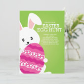 Niedlich Ostern Bunny Ei Hunt Ostern Party Einladu Einladung (Stehend Vorderseite)