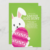 Niedlich Ostern Bunny Ei Hunt Ostern Party Einladu Einladung (Vorne/Hinten)
