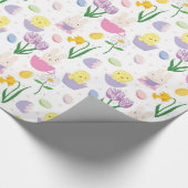 Niedlich Ostern Bunny Holiday gekacheltes Party Pa Geschenkpapier (Ecke)