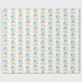 Niedlich Ostern Bunny Hot Balloon Ostersegnung Geschenkpapier (Flach)