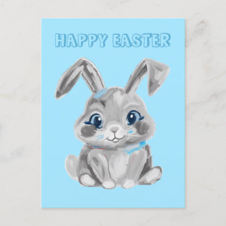 Niedlich Ostern Bunny Kindergarten Lehrer Blue Boy Postkarte