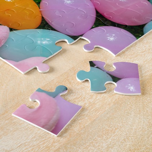 Niedlich Ostern Bunny Ostereier Farbenfrohe Kinder Puzzle (Seite)