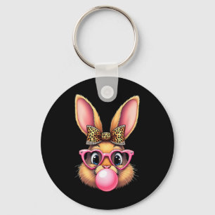 Niedlich Ostern Bunny Rabbit Bubble Gum Girl Fraue Schlüsselanhänger