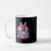 Niedlich Ostern Bunny Retro Miami Look farbenfrohe Kaffeetasse (Links)