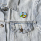 Niedlich Ostern-Bunnyout für eine positive Stimmun Button (Beispiel)