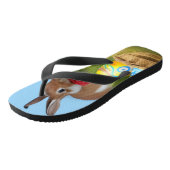 Niedlich Ostern-Bunnyum für eine positive Stimmung Badesandalen (Schrägansicht)