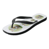 Niedlich Ostern-Bunnyum für eine positive Stimmung Badesandalen (Schrägansicht)