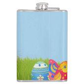 Niedlich Ostern-Bunnyum für eine positive Stimmung Flachmann (Rückseite)