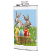 Niedlich Ostern-Bunnyum für eine positive Stimmung Flachmann (Links)