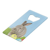 Niedlich Ostern-Bunnyum für eine positive Stimmung Geldbeutel Flaschenöffner (Rückseite Schrägansicht)