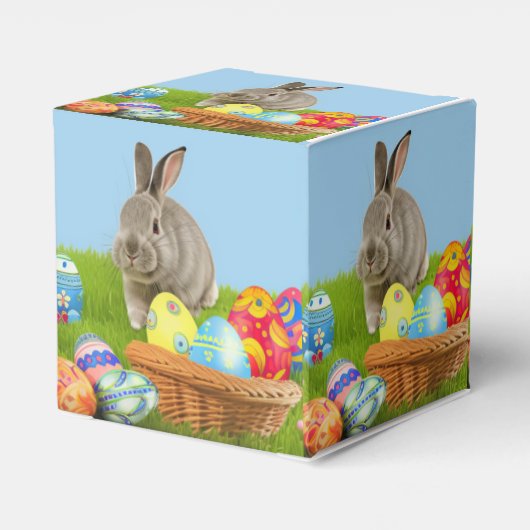 Niedlich Ostern-Bunnyum für eine positive Stimmung Geschenkschachtel (Rückseite)