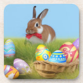 Niedlich Ostern-Bunnyum für eine positive Stimmung Getränkeuntersetzer (Vorderseite)