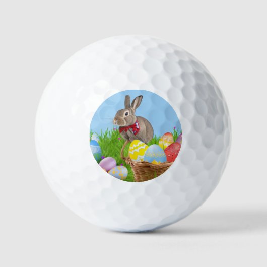 Niedlich Ostern-Bunnyum für eine positive Stimmung Golfball (Vorderseite)