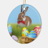 Niedlich Ostern-Bunnyum für eine positive Stimmung Keramik Ornament (Links)