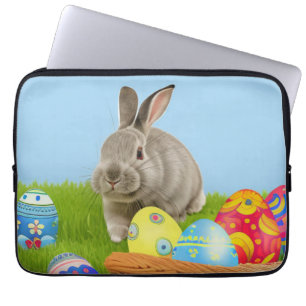 Niedlich Ostern-Bunnyum für eine positive Stimmung Laptopschutzhülle