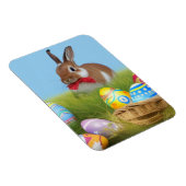 Niedlich Ostern-Bunnyum für eine positive Stimmung Magnet (Rechte Seite)