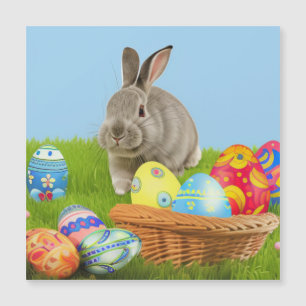 Niedlich Ostern-Bunnyum für eine positive Stimmung Magnetkarte