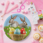 Niedlich Ostern-Bunnyum für eine positive Stimmung Pappteller (Party)