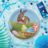 Niedlich Ostern-Bunnyum für eine positive Stimmung Pappteller (Party)