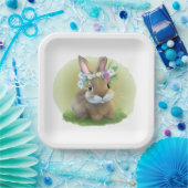 Niedlich Ostern-Bunnyum für eine positive Stimmung Pappteller (Party)