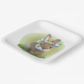Niedlich Ostern-Bunnyum für eine positive Stimmung Pappteller (Gewinkelt)