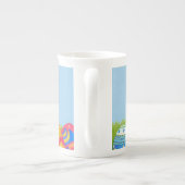 Niedlich Ostern Bunnyum für eine positive Stimmung Porzellantasse (Rückseite)