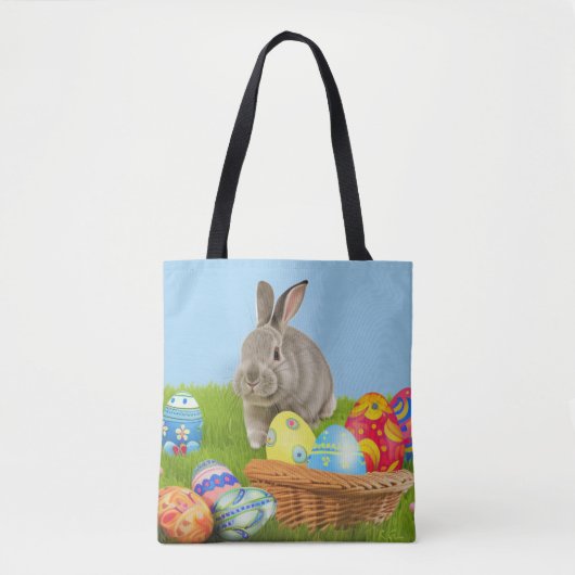 Niedlich Ostern-Bunnyum für eine positive Stimmung Tasche (Vorderseite)