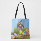 Niedlich Ostern-Bunnyum für eine positive Stimmung Tasche (Vorderseite)