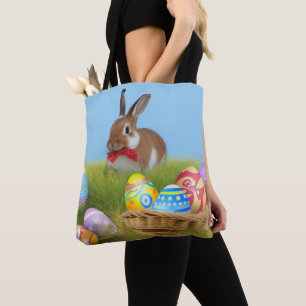 Niedlich Ostern-Bunnyum für eine positive Stimmung Tasche