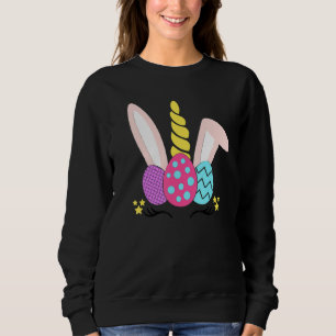 Niedlich Ostern Einhorn Bunny Face Pastelgirls Kle Sweatshirt