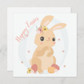 Niedlich Ostern Einladung (Vorne/Hinten)