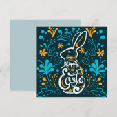 Niedlich Ostern Einladung (Vorne/Hinten)
