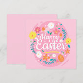 Niedlich Ostern Einladung (Vorne/Hinten)