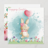 Niedlich Ostern Einladung (Vorne/Hinten)