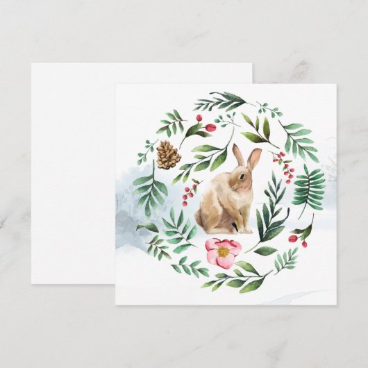 Niedlich Ostern Einladung (Vorne/Hinten)