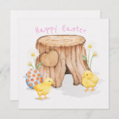 Niedlich Ostern Einladung (Vorne/Hinten)