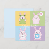 Niedlich Ostern Einladung (Vorne/Hinten)