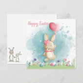 Niedlich Ostern Einladung (Vorne/Hinten)