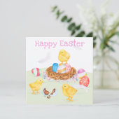 Niedlich Ostern Einladung (Stehend Vorderseite)