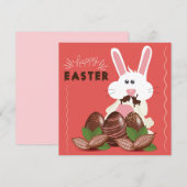 Niedlich Ostern Einladung (Vorne/Hinten)