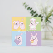 Niedlich Ostern Einladung (Stehend Vorderseite)