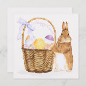 Niedlich Ostern Einladung (Vorne/Hinten)