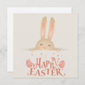 Niedlich Ostern Einladung (Vorne/Hinten)