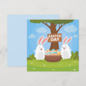 Niedlich Ostern Einladung (Vorne/Hinten)