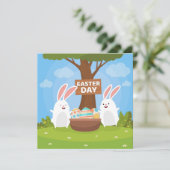 Niedlich Ostern Einladung (Stehend Vorderseite)