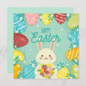 Niedlich Ostern Einladung (Vorne/Hinten)