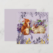 Niedlich Ostern Einladung (Vorne/Hinten)