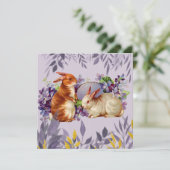 Niedlich Ostern Einladung (Stehend Vorderseite)